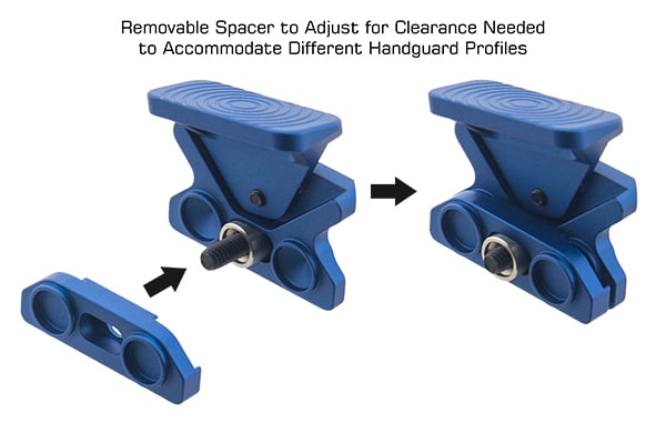 UTG Keymod Angled Index Mount - BLUE-3856