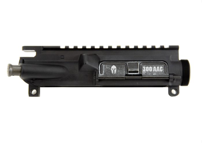 ar upper receiver assembly with engraved dust cover - 300 aac blackout