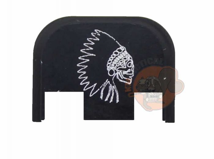 Native American Chief Engraved Glock Back Plate (Full Size/G42/G43)-0