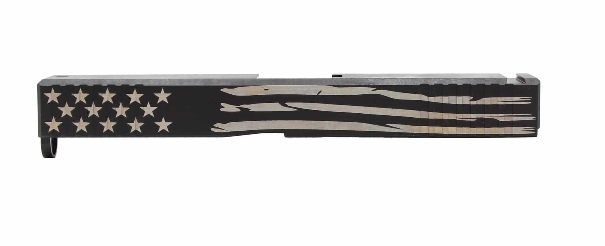 glock slide - engraved american flag
