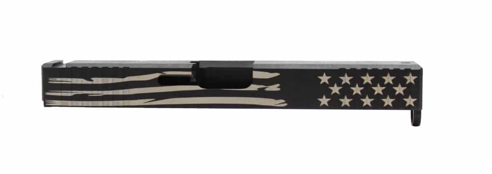glock slide - engraved american flag