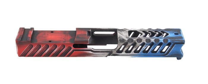 cerakoted battle worn american flag glock slide