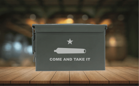 engraved ammo can example - green, backdrop