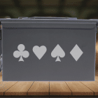 engraved ammo can example - black, backdrop