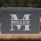 engraved ammo can example - black, backdrop