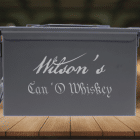 engraved ammo can example - black, backdrop