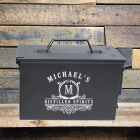 engraved ammo can example - black, backdrop